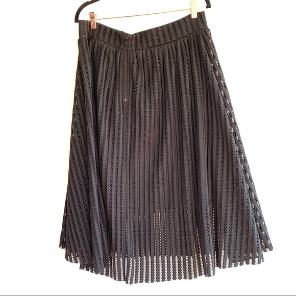 Torrid Mesh Stripe A-Line Midi Skirt Black Size 16 - Picture 3 of 10